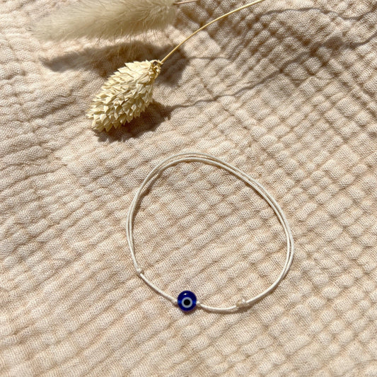 Bracelet Grigri bleu Homme - couleur du fil au choix