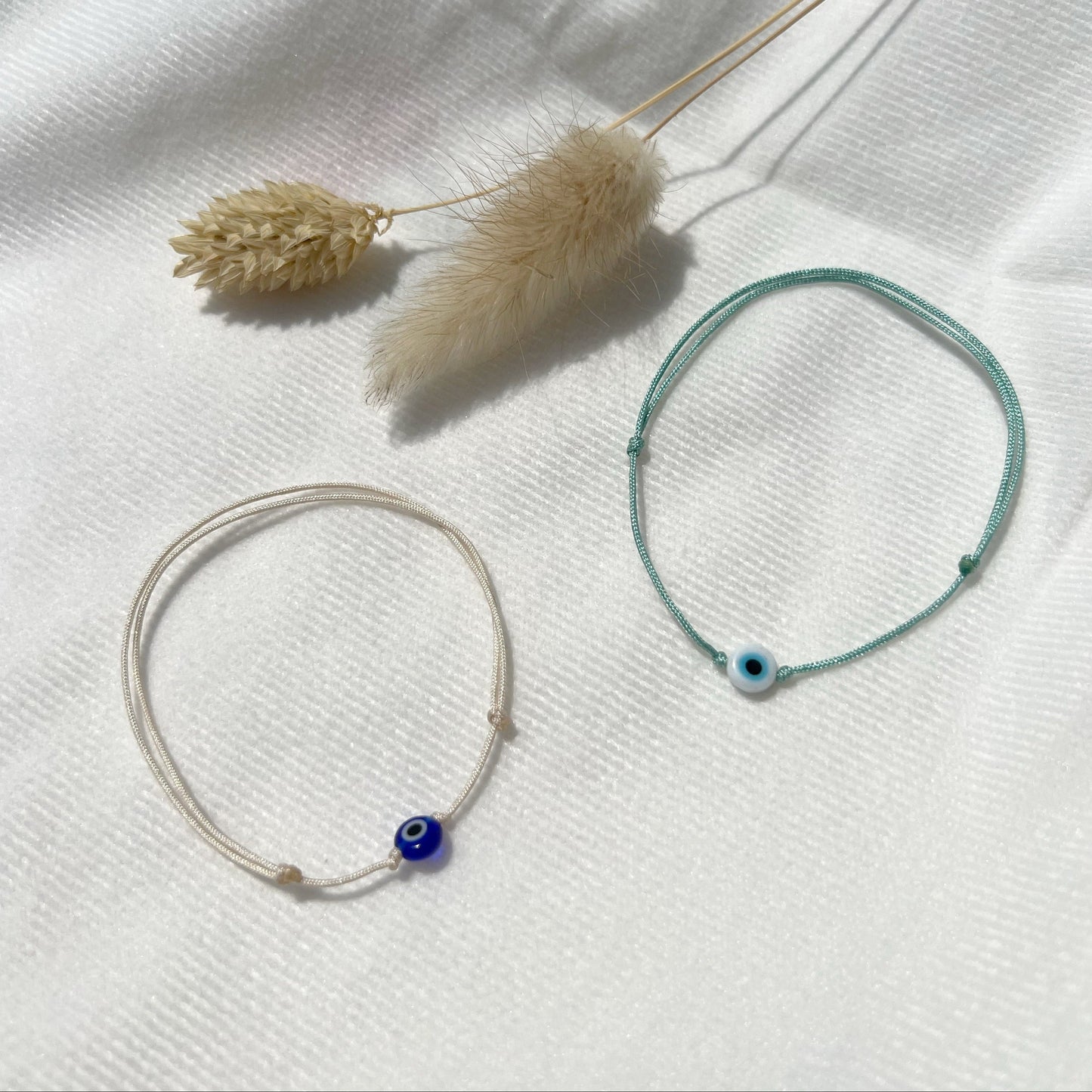 Bracelet Grigri bleu Homme - couleur du fil au choix