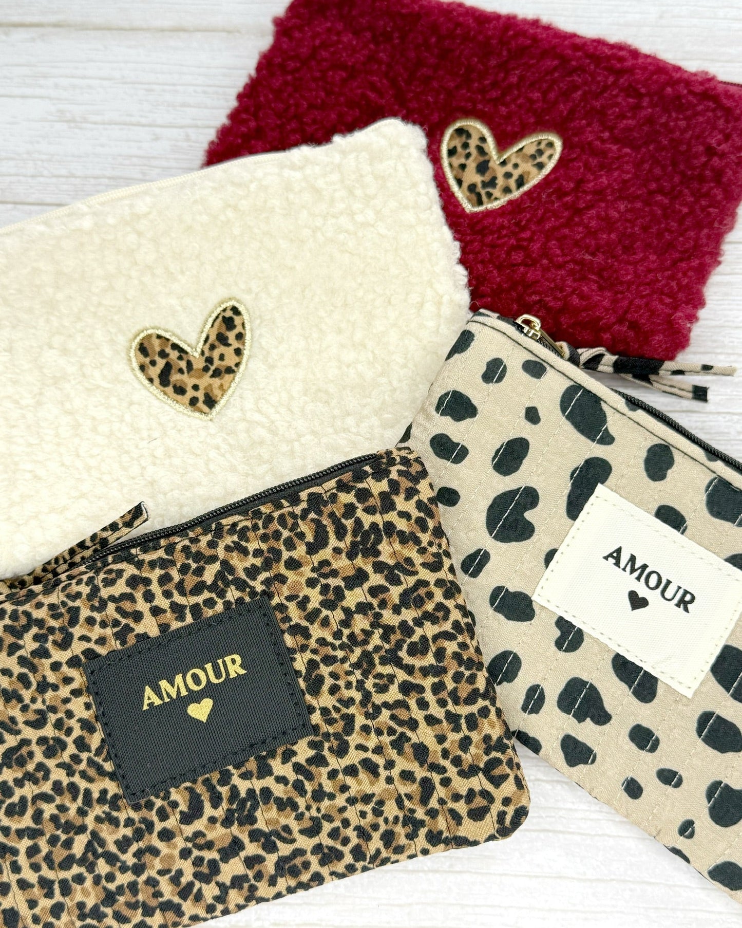 Pochette amour beige